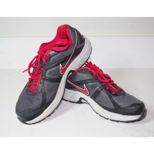 Nike Dart 9 Women's Size 8 Running Shoes Black Dark Grey Red